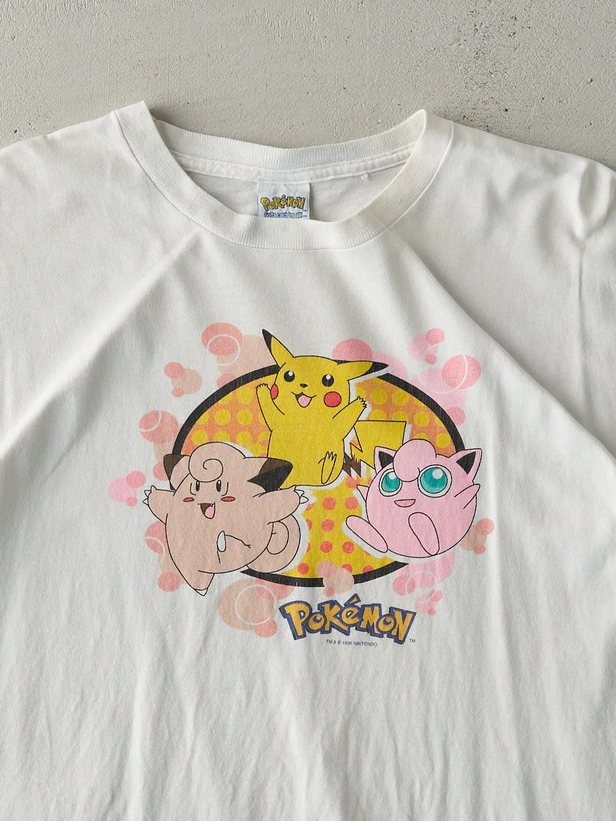 Vintage 99' White Pokemon Tee (S/M) sold by Rebalance Vintage product image thumbnail 2