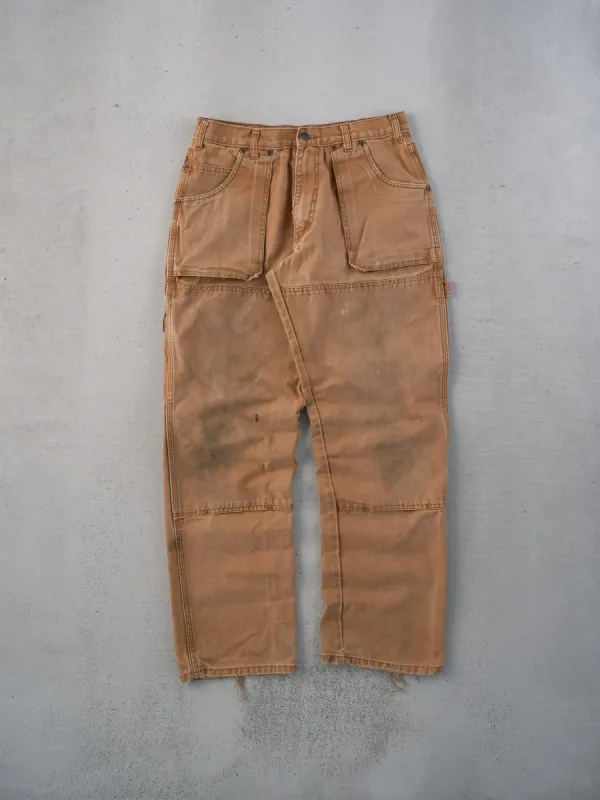 Vintage 90s Khaki Dickies Double Knee Carpenter Pants (29x30) sold by Rebalance Vintage