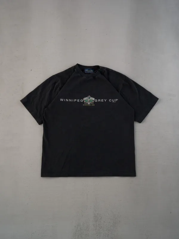 Vintage 98' Black Winnipeg Grey Cup Graphic Tee (M) sold by Rebalance Vintage