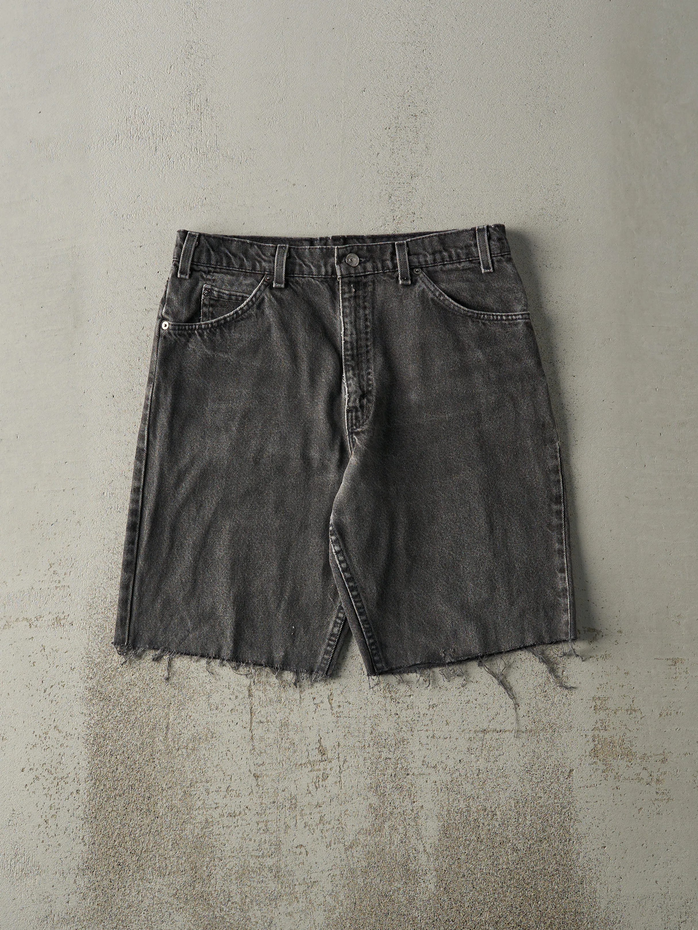 Vintage 80s Black Levi's 550 Orange Tab Denim Shorts (32x10) sold by Rebalance Vintage