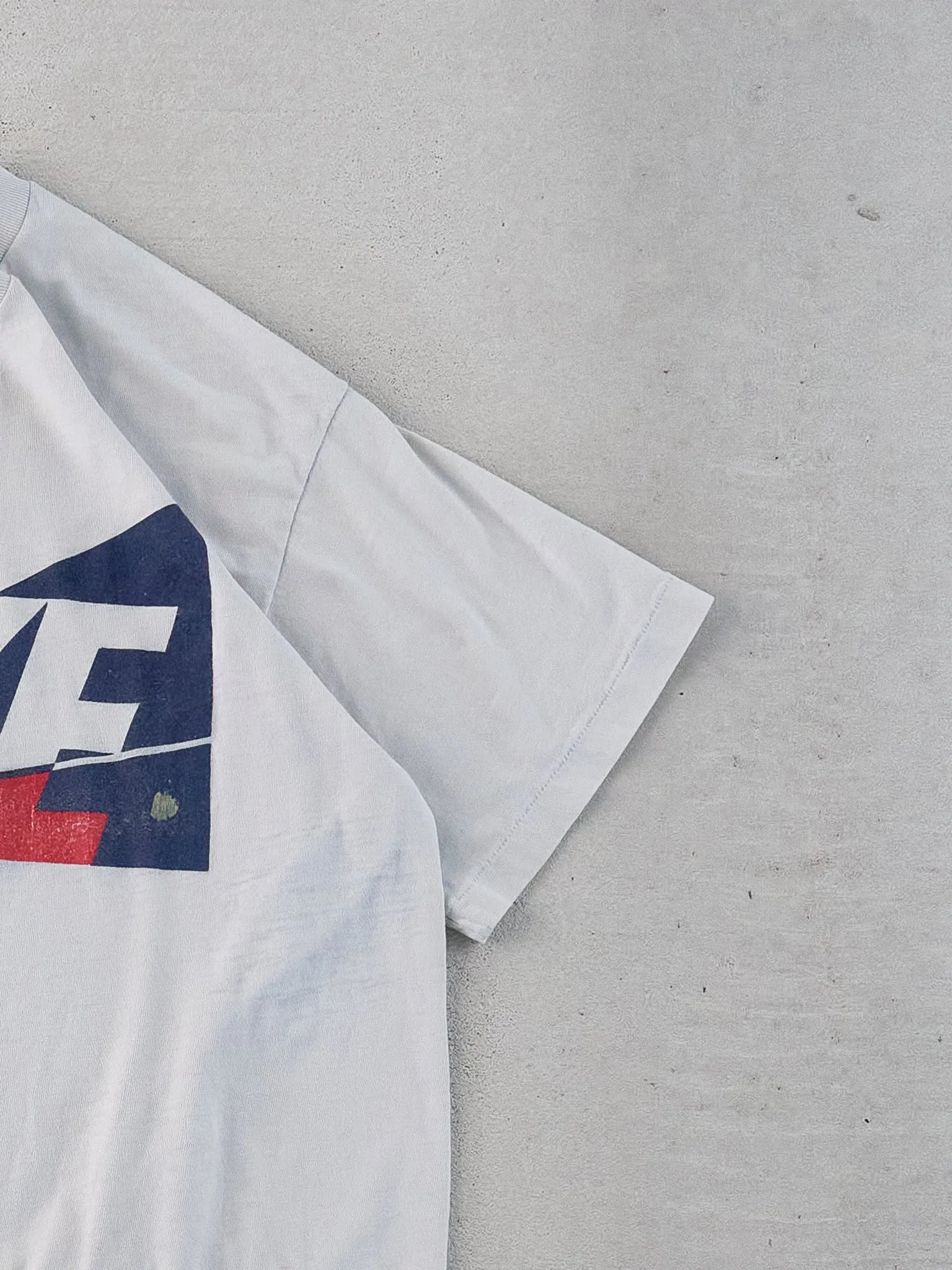 Vintage 90s White Nike Tri-colour Logo Tee (S/M) sold by Rebalance Vintage product image thumbnail 3