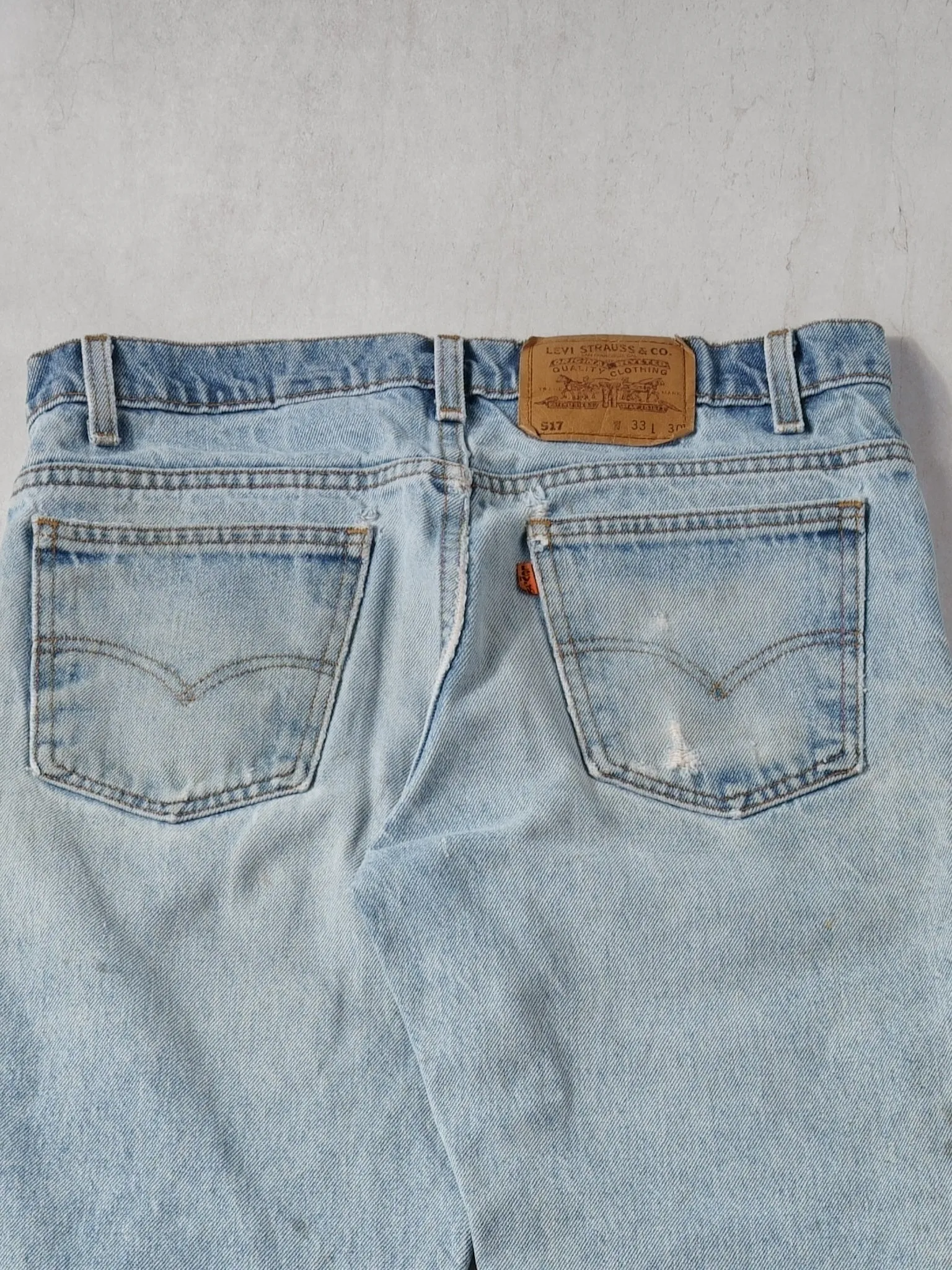 Vintage 70s Light Blue Levi's 517 Denim Jeans (32x29) sold by Rebalance Vintage product image thumbnail 4