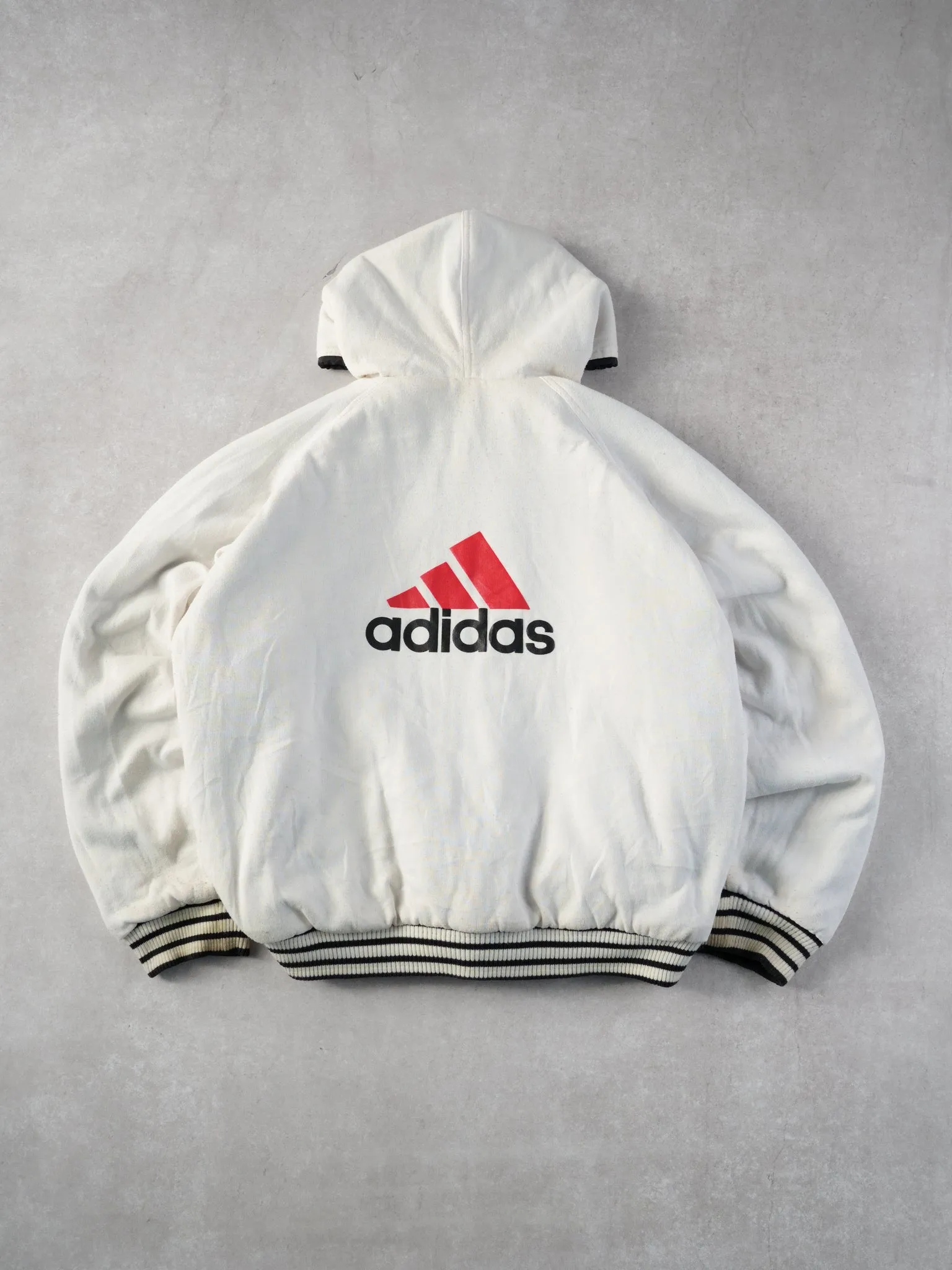 Vintage 90s Black Adidas Hooded Reversible Hooded Windbreaker (L) sold by Rebalance Vintage product image thumbnail 4