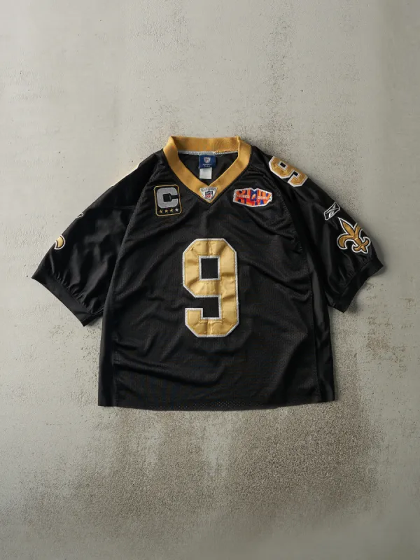 Vintage Y2K Black New Orleans Saints #9 Drew Brees Cropped Football Jersey (M/L) sold by Rebalance Vintage