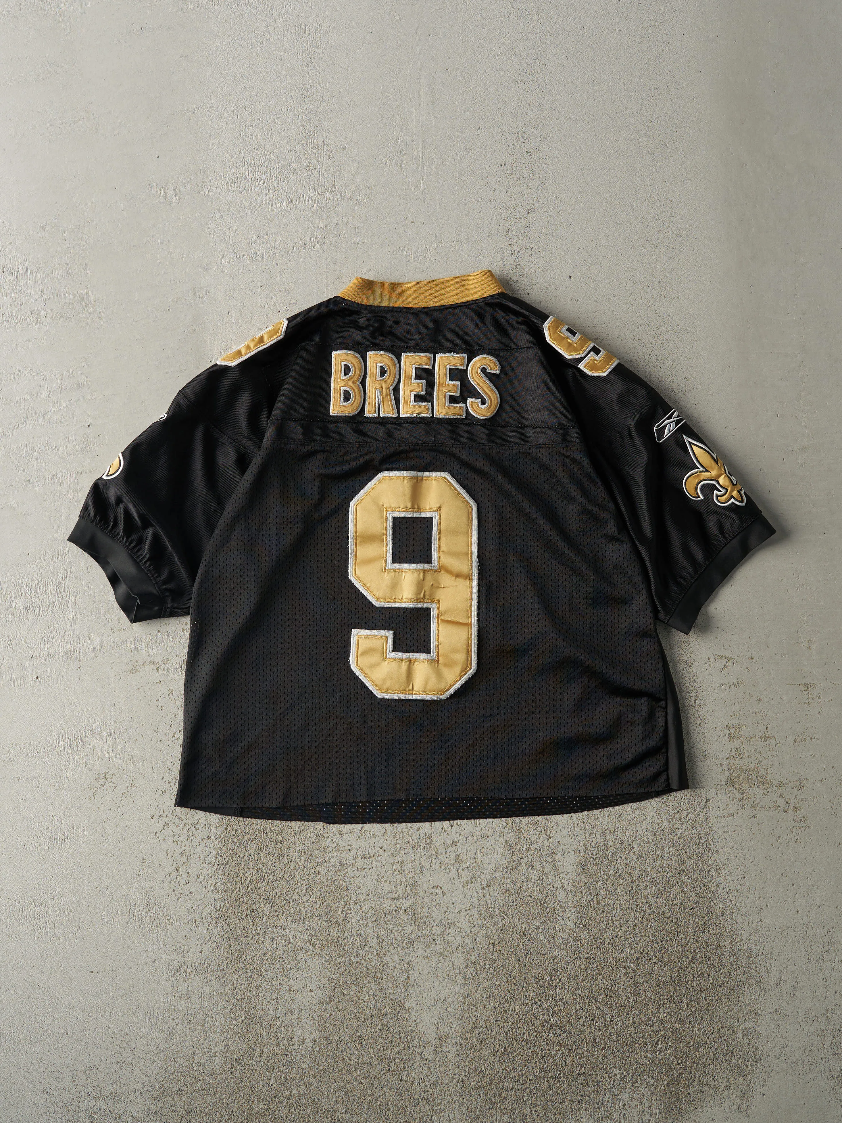 Vintage Y2K Black New Orleans Saints #9 Drew Brees Cropped Football Jersey (M/L) sold by Rebalance Vintage product image thumbnail 3