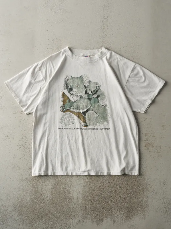 Vintage 90s White Lone Pine Koala Sanctuary Tee (M) sold by Rebalance Vintage