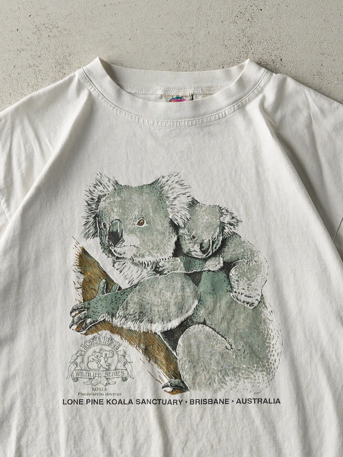 Vintage 90s White Lone Pine Koala Sanctuary Tee (M) sold by Rebalance Vintage product image thumbnail 2