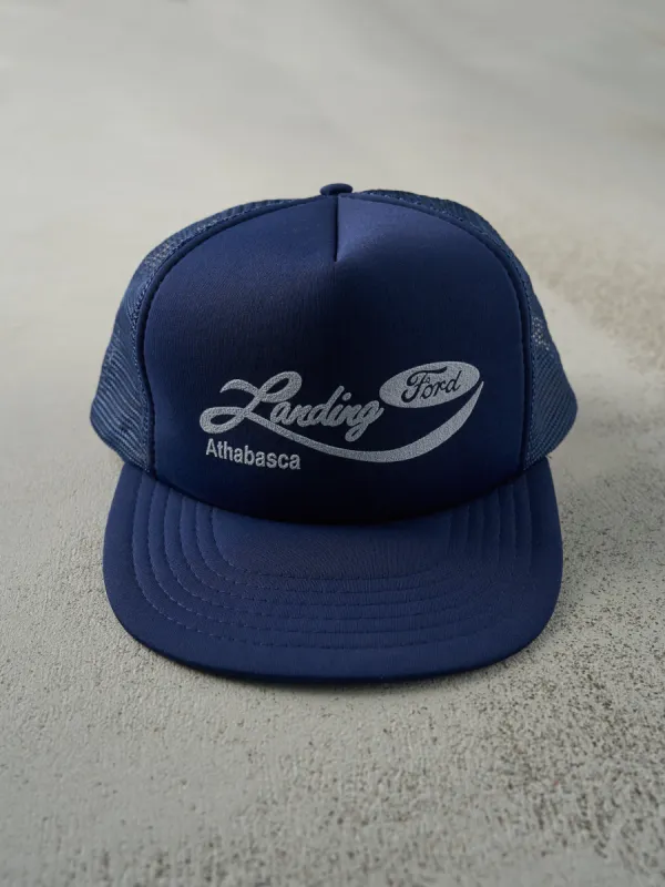 Vintage 90s Navy Blue Ford Landing Foam Trucker Hat sold by Rebalance Vintage
