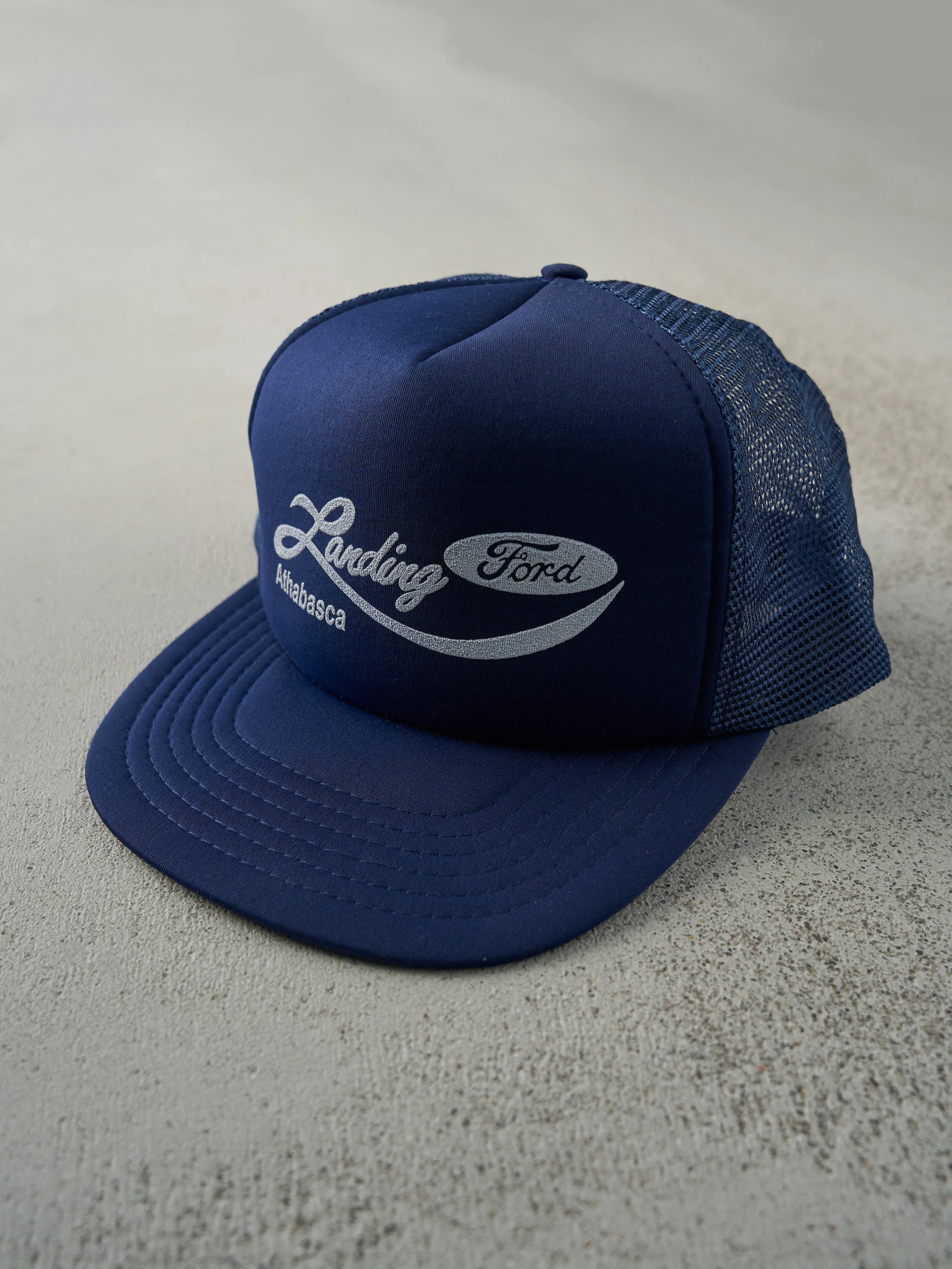 Vintage 90s Navy Blue Ford Landing Foam Trucker Hat sold by Rebalance Vintage product image thumbnail 2