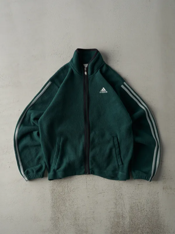 Vintage 90s Forest Green Adidas Fleece Zip Up Sweater (M) sold by Rebalance Vintage