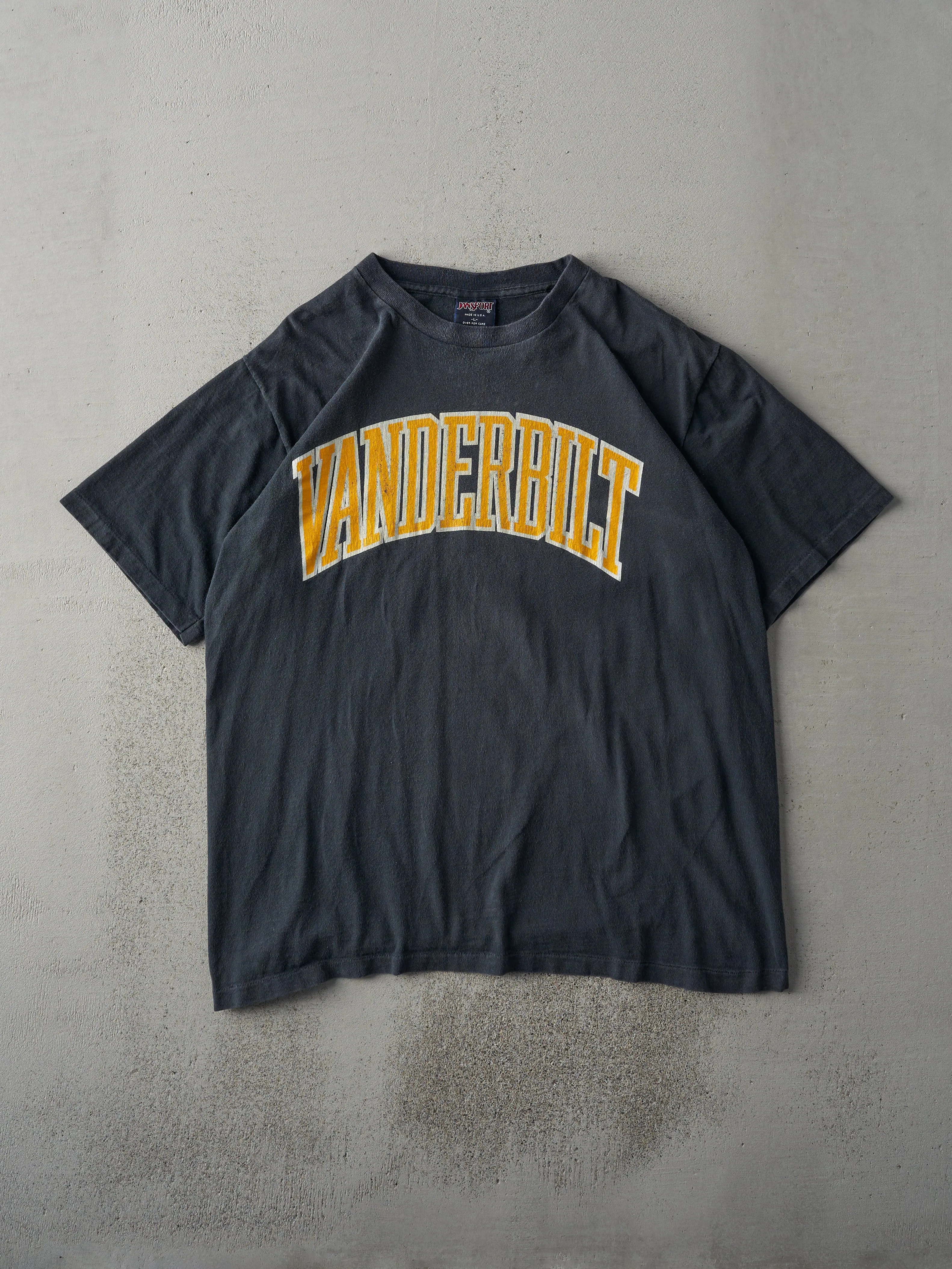 Vintage 90s Faded Black Vanderbilt University Single Stitch Tee (M) sold by Rebalance Vintage