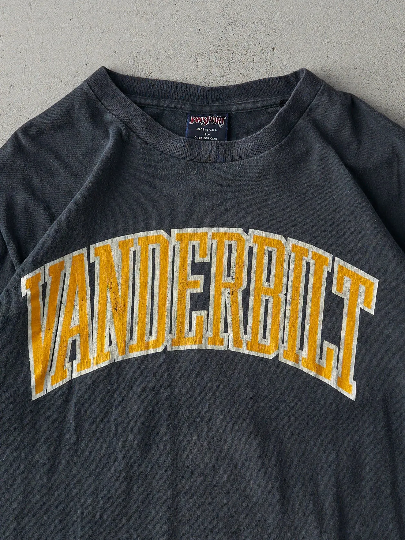Vintage 90s Faded Black Vanderbilt University Single Stitch Tee (M) sold by Rebalance Vintage product image thumbnail 2