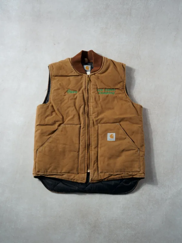Vintage 90s Khaki Carhartt Workwear Vest (L) sold by Rebalance Vintage