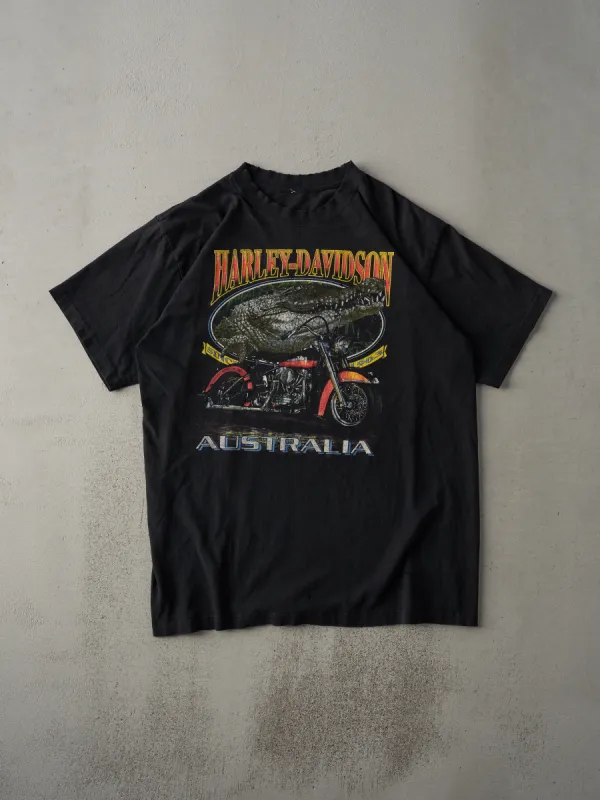 Vintage 90s Black Harley Davidson Australia Tee (M/L) sold by Rebalance Vintage