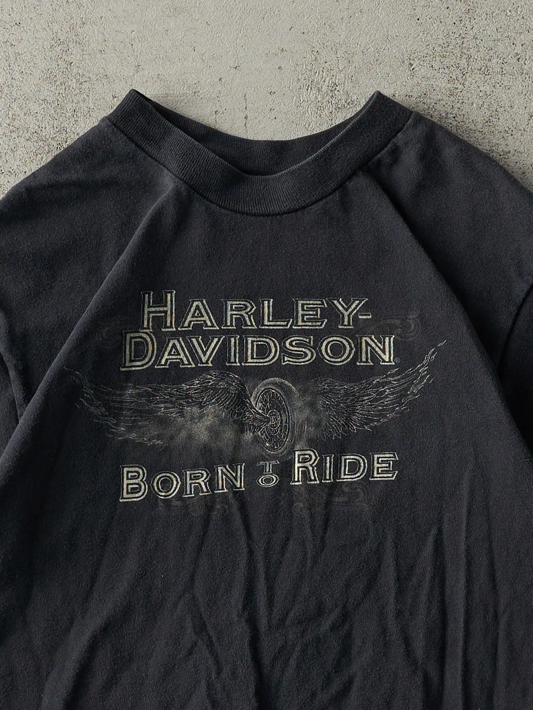 13' Faded Black El Paso Texas Harley Davidson Tee (XS) sold by Rebalance Vintage product image thumbnail 3