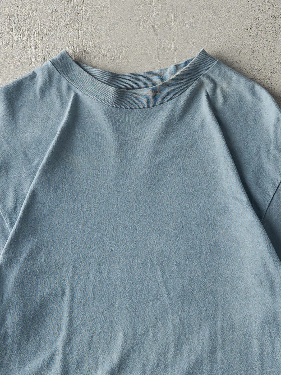 Vintage 90s Slate Blue Blank Single Stitch Tee (S/M) sold by Rebalance Vintage product image thumbnail 2