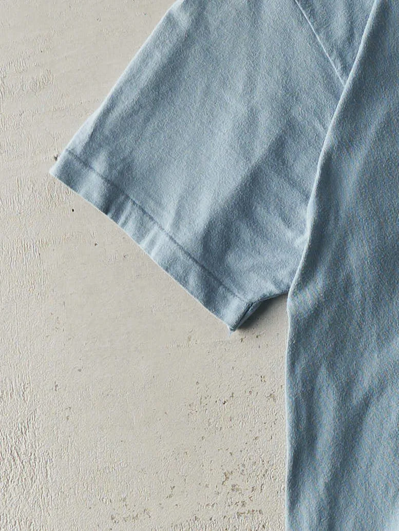 Vintage 90s Slate Blue Blank Single Stitch Tee (S/M) sold by Rebalance Vintage product image thumbnail 3