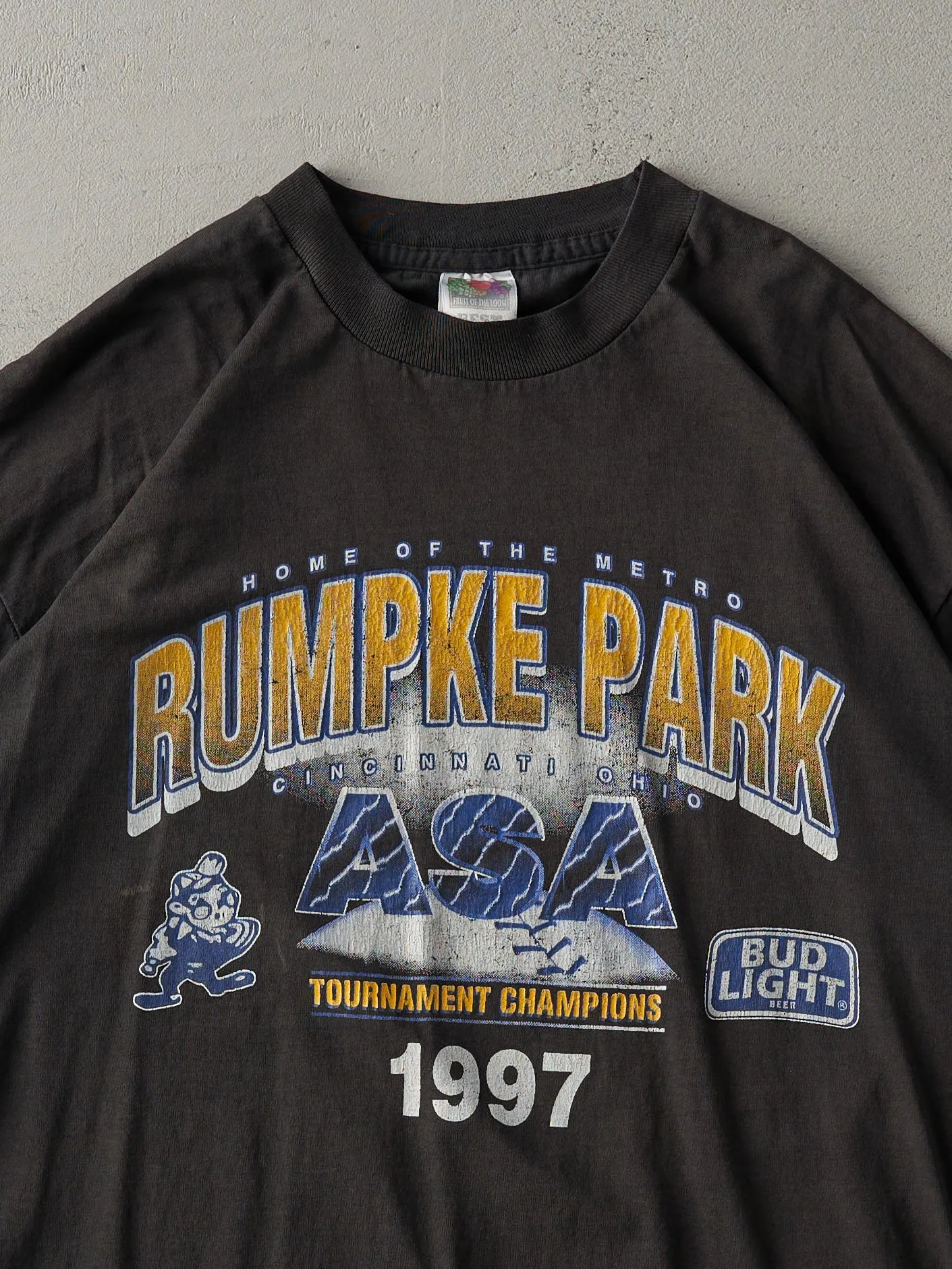 Vintage 97' Black Rumpke Park Softball Champions Single Stitch Tee (M/L) sold by Rebalance Vintage product image thumbnail 2