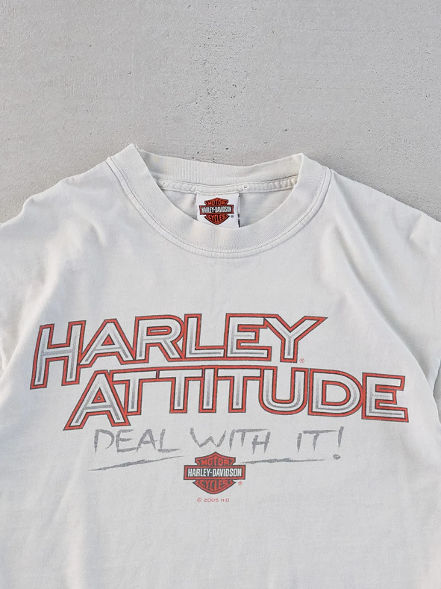 Vintage 05' White Harley Davidson Attitude Graphic Tee (S) sold by Rebalance Vintage product image thumbnail 3