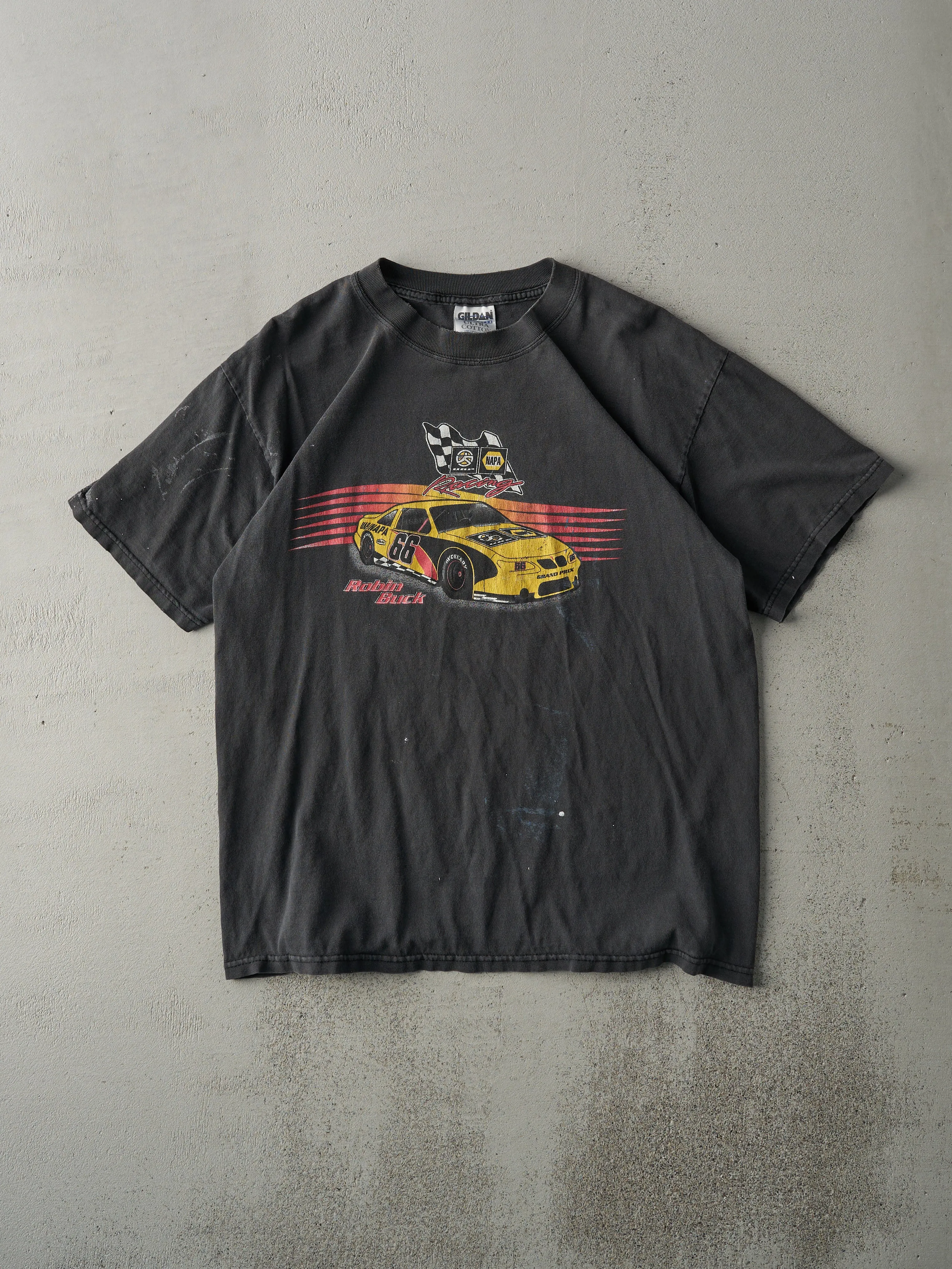 Vintage 99' Black Robin Buck NAPA Nascar Racing Tee (M) sold by Rebalance Vintage