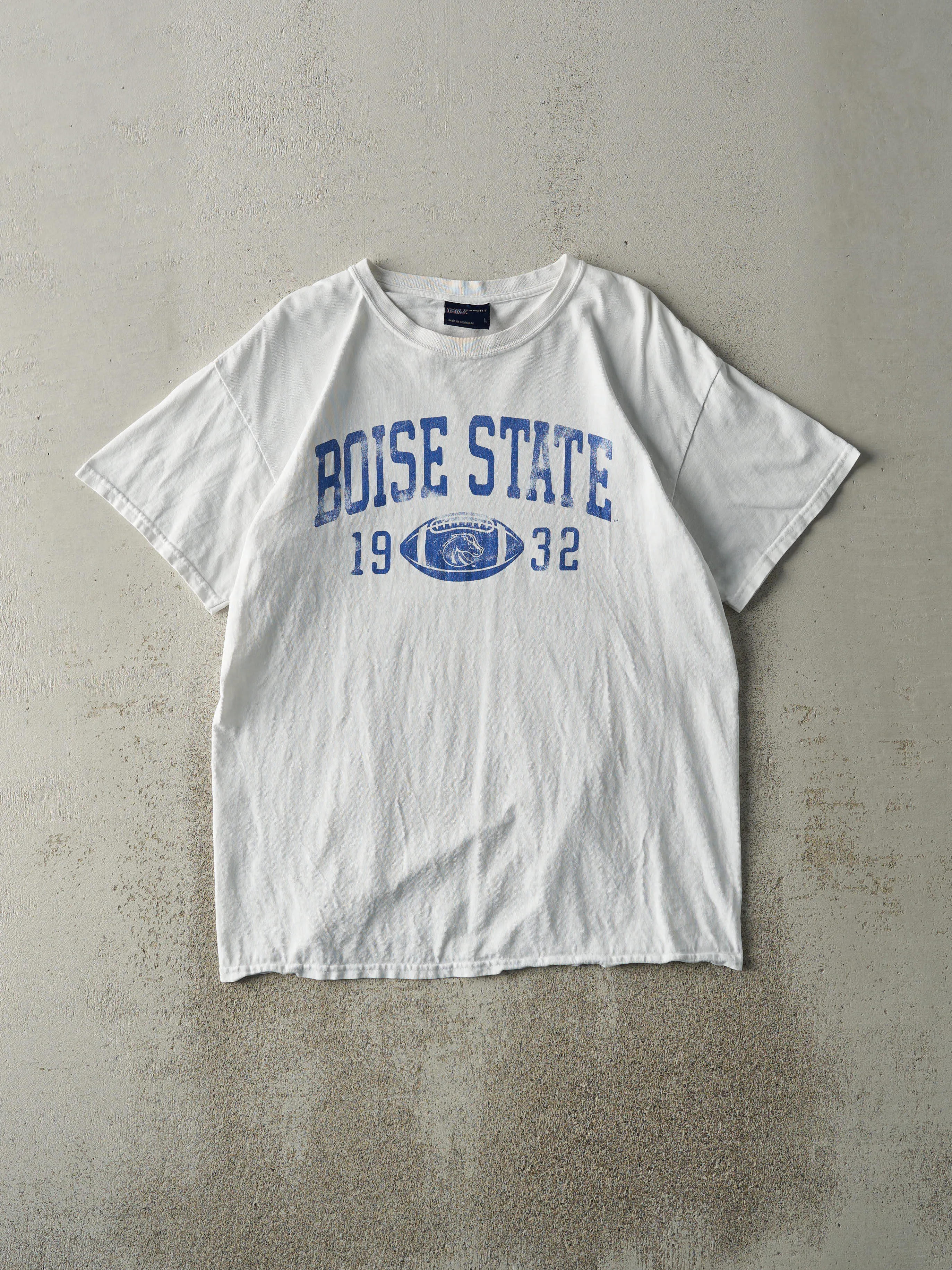 Vintage Y2K White Boise State Football Tee (M) sold by Rebalance Vintage
