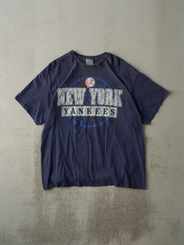 Vintage Y2K Navy Blue New York Yankees Tee (M) sold by Rebalance Vintage