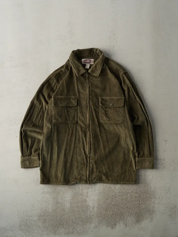 Vintage 90s Green Corduroy Lightweight Zip Up Jacket (M/L) sold by Rebalance Vintage