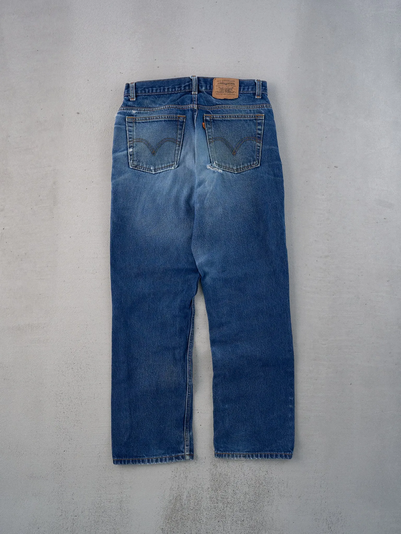 Vintage 70s Dark Blue Levi's Denim Jeans (31x29) sold by Rebalance Vintage product image thumbnail 2