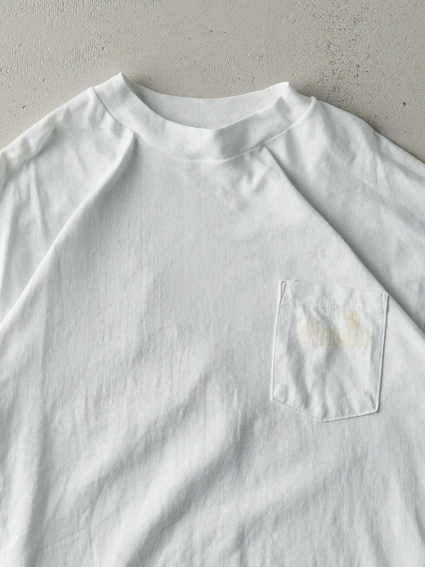 Vintage 90s White Winston Cigarettes Pocket Tee (M) sold by Rebalance Vintage product image thumbnail 3