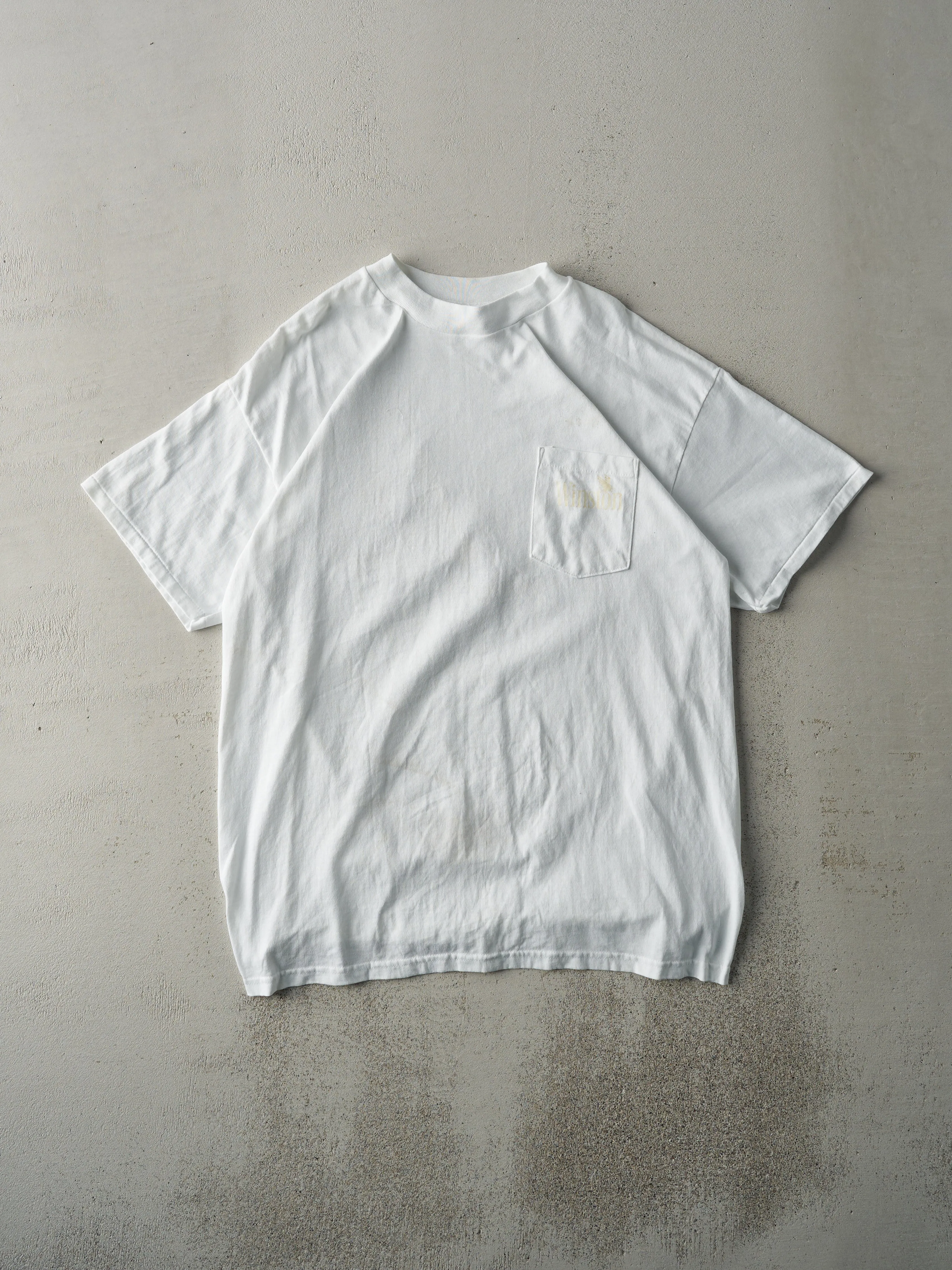 Vintage 90s White Winston Cigarettes Pocket Tee (M) sold by Rebalance Vintage product image thumbnail 2