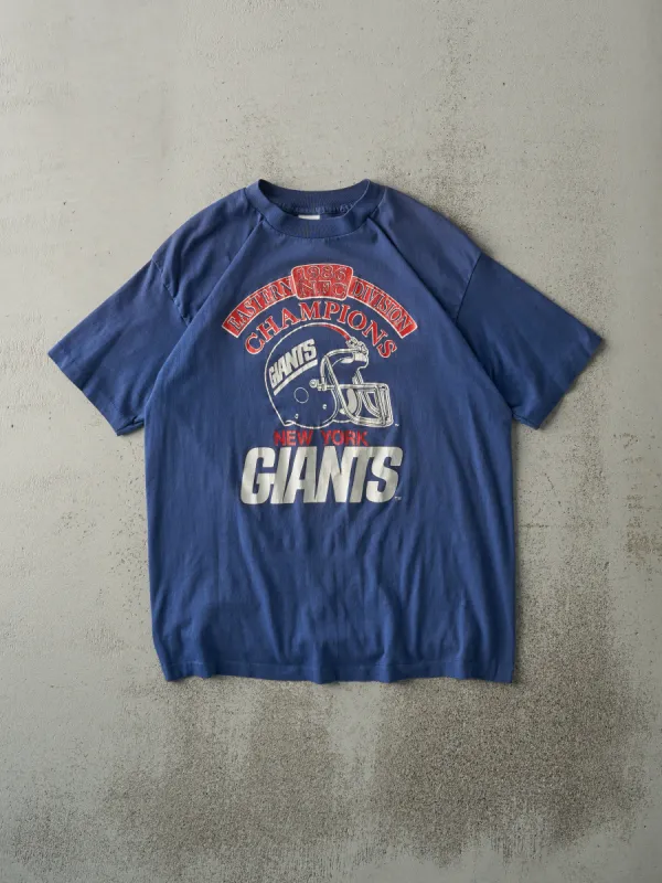 Vintage 86' Blue New York Giants NFC Eastern Devision Champs Single Stitch Tee (S) sold by Rebalance Vintage