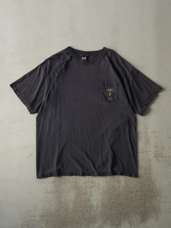 Vintage 04' Black Lakeville Minnesota Harley Davidson Pocket Tee (XL) sold by Rebalance Vintage