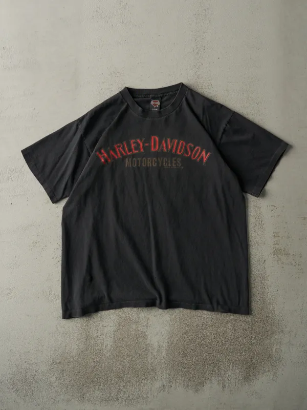 Vintage 92' Faded Black Valley Forge, PA Harley Davidson Single Stitch Tee (M) sold by Rebalance Vintage