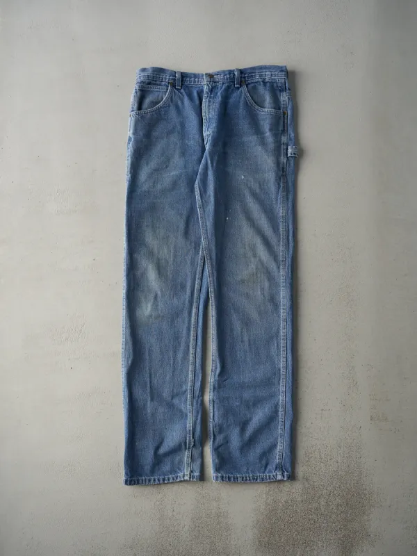 Vintage 90s Light Wash Key Apparel Denim Carpenter Pants (34x34.5) sold by Rebalance Vintage