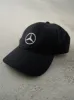 Vintage Y2K Black Embroidered Mercedes-Benz Logo Velcro Back Hat sold by Rebalance Vintage