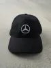 Vintage Y2K Black Embroidered Mercedes-Benz Logo Velcro Back Hat sold by Rebalance Vintage