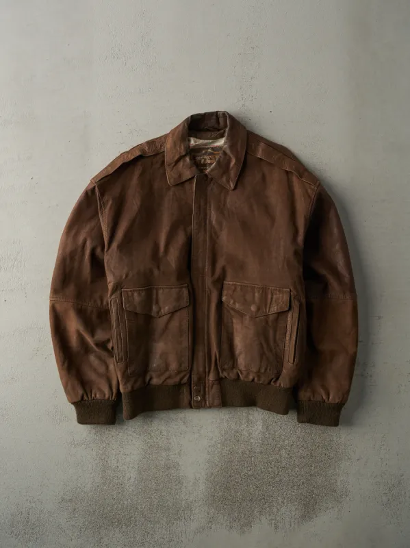 Vintage 80s Brown First Soft Leather Jacket (M) sold by Rebalance Vintage