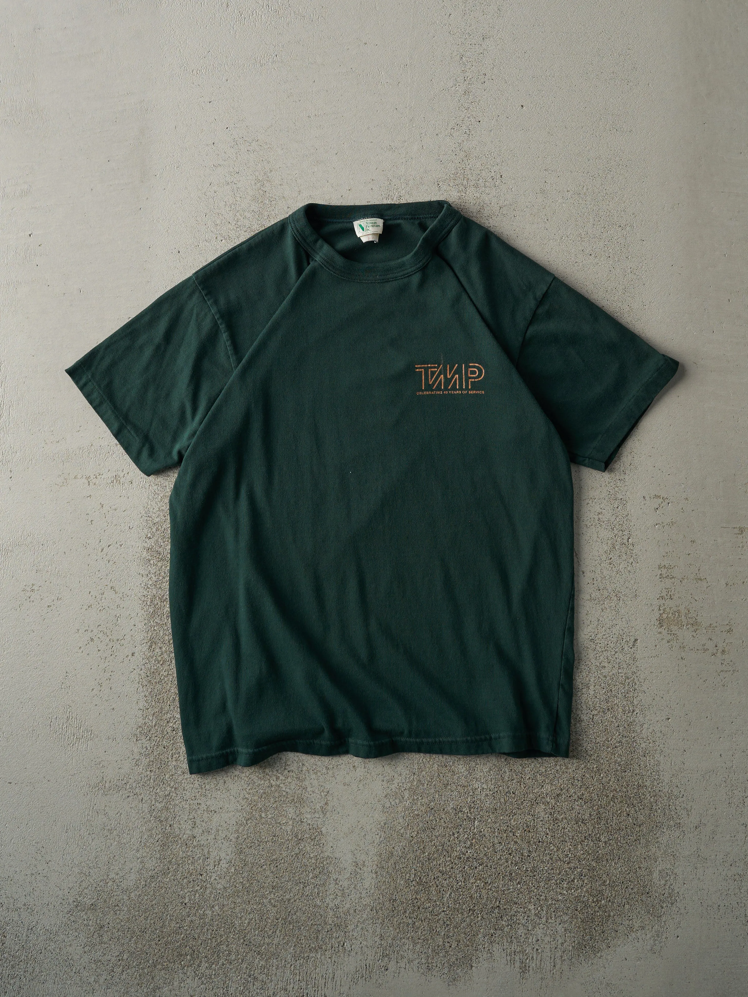 Vintage 98' Forest Green TMP Consulting Tee (S/M) sold by Rebalance Vintage