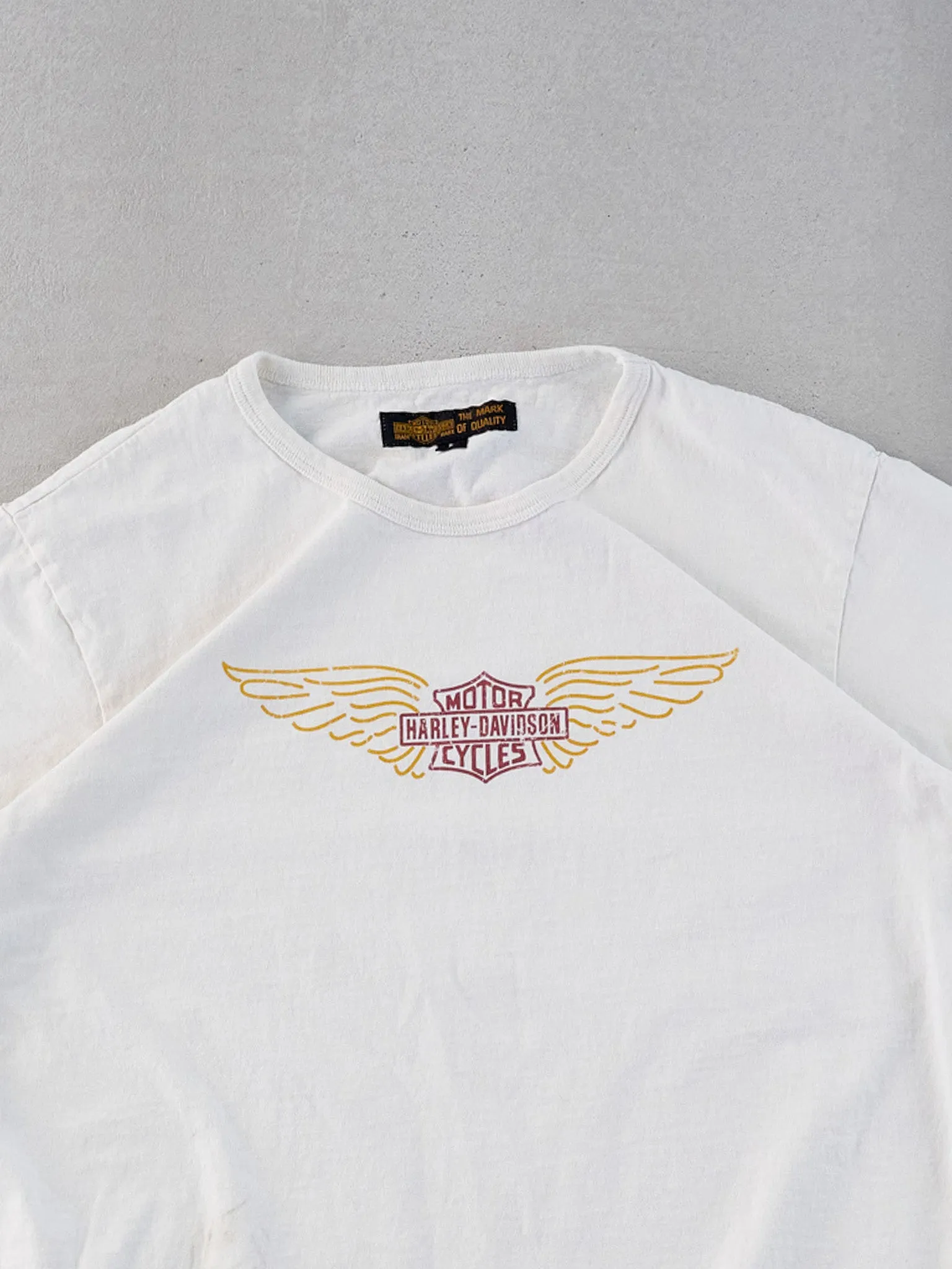 Vintage 90s White Harley Davidson Logo Tee (M) sold by Rebalance Vintage product image thumbnail 2