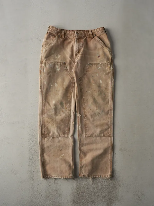 Vintage 90s Beige Carhartt Double Knee Carpenter Pants (31.5x30) sold by Rebalance Vintage