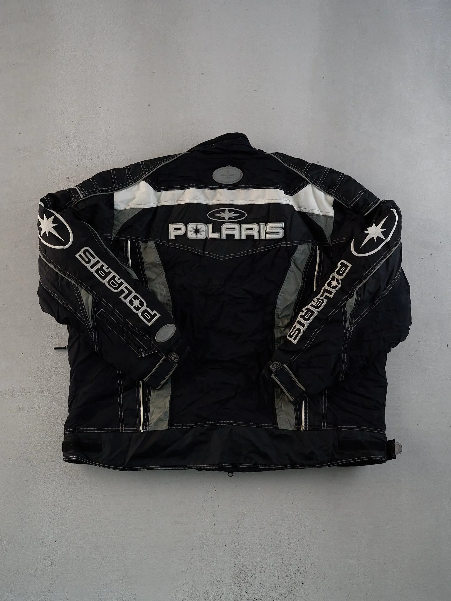 Vintage Black, Grey and White Polaris Jacket (XL) sold by Rebalance Vintage product image thumbnail 2