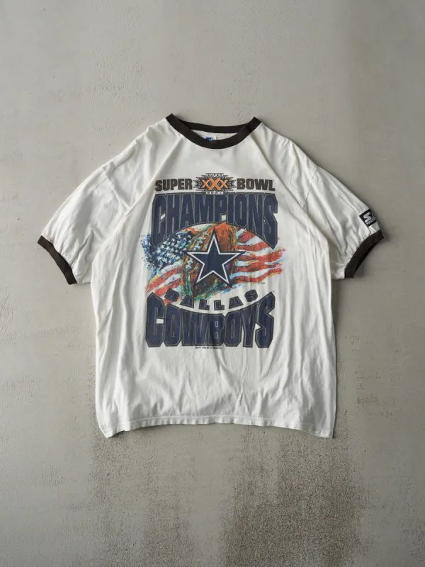 Vintage 96' White Dallas Cowboys Super Bowl Champions Ringer Tee (M/L) sold by Rebalance Vintage