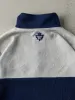 Vintage 90s Navy Blue & White Embroidered Toronto Maple Leafs Quarter Zip Fleece Sweater (L) sold by Rebalance Vintage