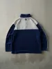 Vintage 90s Navy Blue & White Embroidered Toronto Maple Leafs Quarter Zip Fleece Sweater (L) sold by Rebalance Vintage
