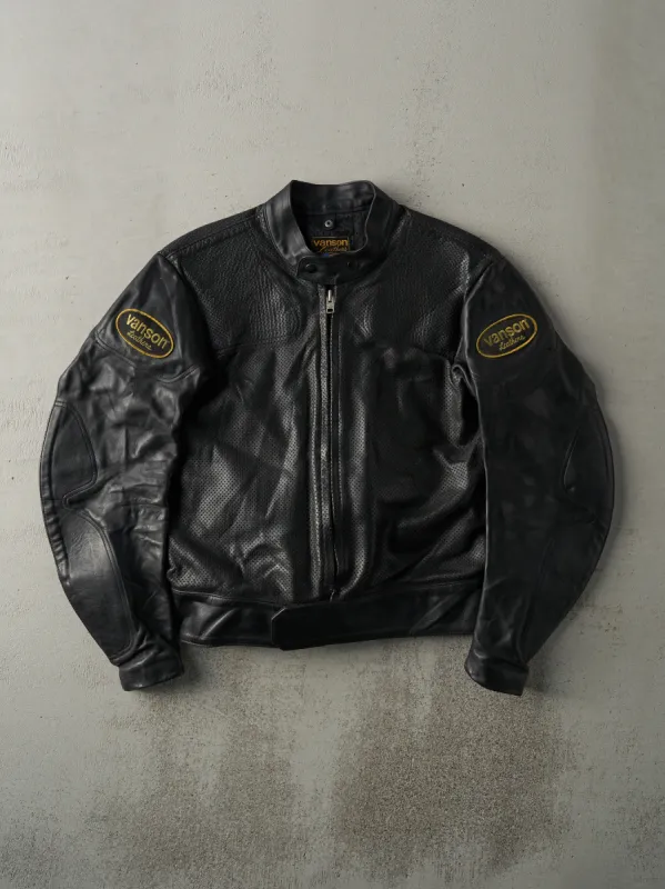 Vintage 90s Black Perforated Vanson Leather Biker Jacket (M) sold by Rebalance Vintage