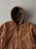 Vintage Y2K Camel Brown Carhartt Sherpa Lined Hooded Work Jacket (XL) sold by Rebalance Vintage
