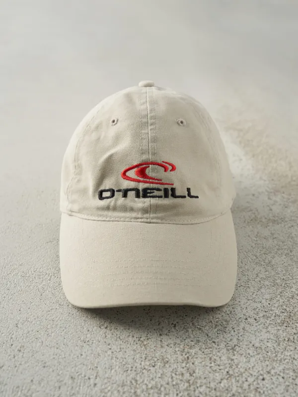 Vintage Y2K Beige O'Neill Embroidered Strap Back Hat made by Rebalance Vintage