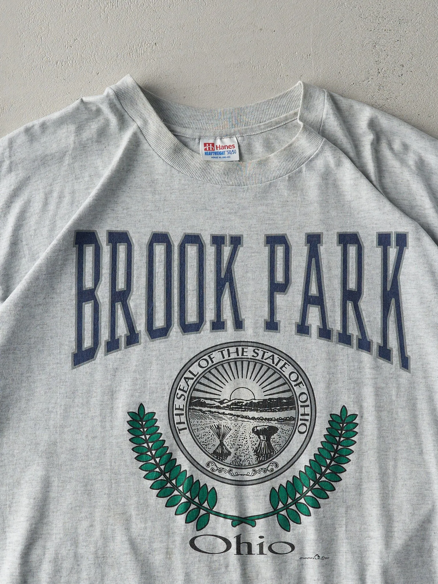 Vintage 97' Heather Grey Brook Park Ohio Tee (L) sold by Rebalance Vintage product image thumbnail 2