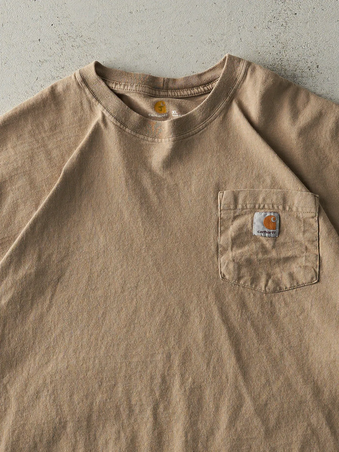 Vintage Y2K Beige Carhartt Pocket Tee (L) sold by Rebalance Vintage product image thumbnail 3