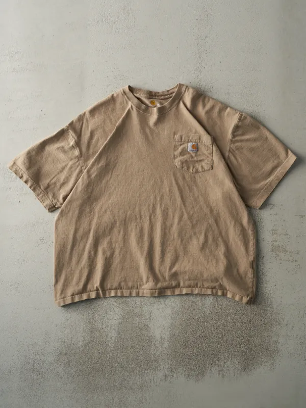 Vintage Y2K Beige Carhartt Pocket Tee (L) sold by Rebalance Vintage